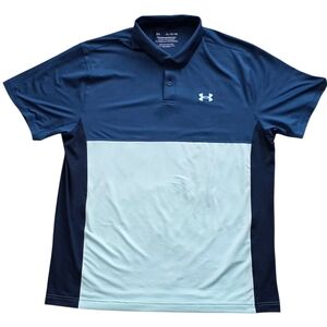 Under Armour Men's Polo in Dark Blue and Light Blue